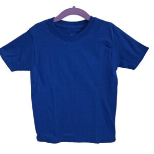 Fruit of the Loom Kids Size xs 4-5 Blue Short Sleeve Tee Classic 100% Cotton